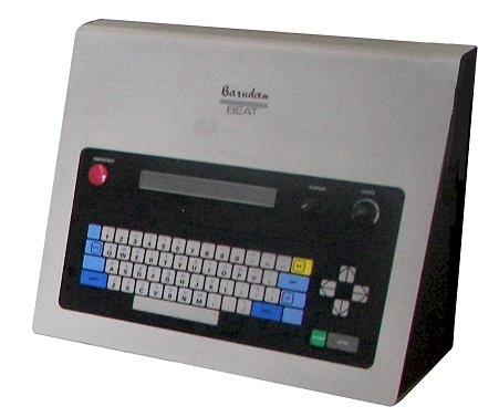 A picture of the control panel on a Barudan BEAT 102 104 106 Embroidery Machine