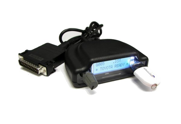 This is a picture of the USB for Toyota embroiery machines reader. It supports the Toyota 800, Toyota 820, Toyota 820A EXPERT, Toyota 830, Toyota 850 types of embroidery machines, giving them a direct USB to toyota download capability