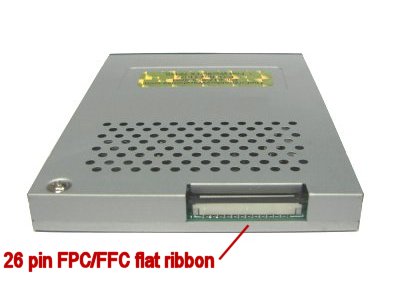 Picture of the back of a 26 pin FFC/FPC floppy drive.